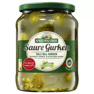 SPREEWALDHOF Saure Gurken (Salz-Dill) 650g